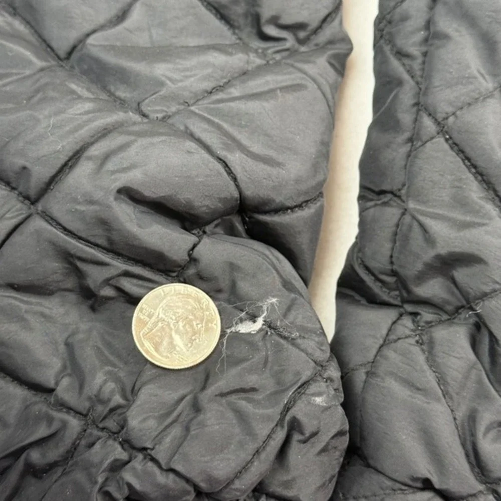 Marmot Womens Black‎ Diamond Quilted Fleece Lined Full Zip Puffer Jacket Size M